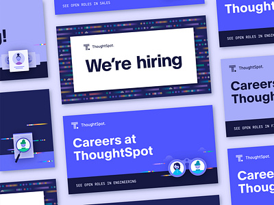 We're Hiring! campaign digital illustration employer brand hiring illustration linkedin open roles remote work search social social media spot illustration were hiring