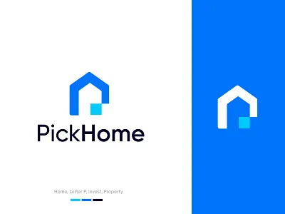 PickHome abstract logo app icon brand development brand identity branding creative logo ecommerce home logo invesment letter logo logo logos minimal minimalist professional logo property realestate simple logo symbol vector logo