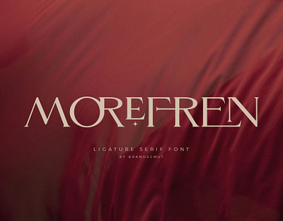 Morefren – Serif Ligature Font font design lettering