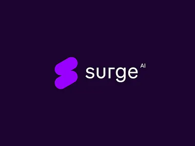 Surge AI ai branding design logo logotype s