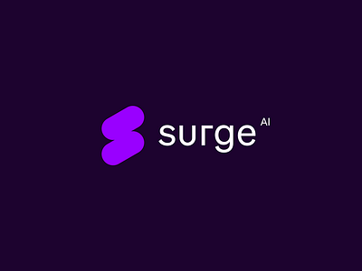 Surge AI ai branding design logo logotype s