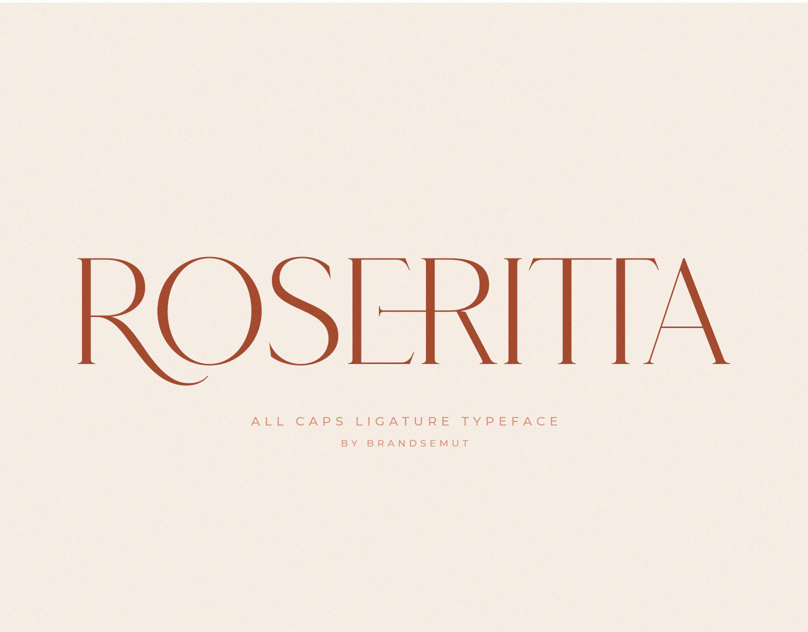 Roseritta – Ligature Serif lettering