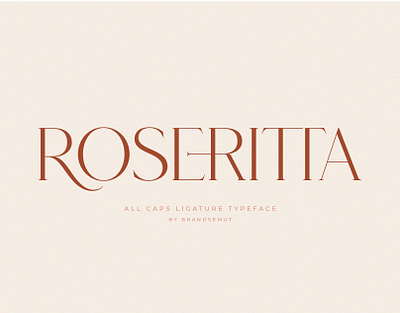 Roseritta – Ligature Serif lettering