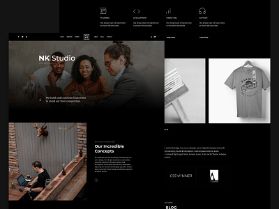 Nokke Studio WordPress Theme agency clean creative dark deothemes digital elementor minimal modern portfolio theme wordpress