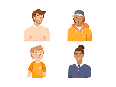 Characters branding character characterdesign color colorful cute design digital elegant human illustration kid people person vector