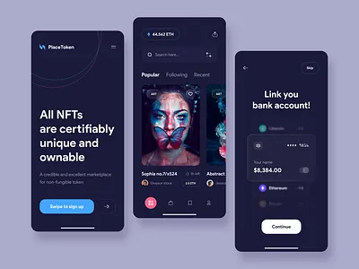NFT Marketplace App app app design art app auction auction app bitcoin clean crypto cryptocurrency ethereum ios market marketplace minimal mobile mobile app nft nft app nft crypto trade