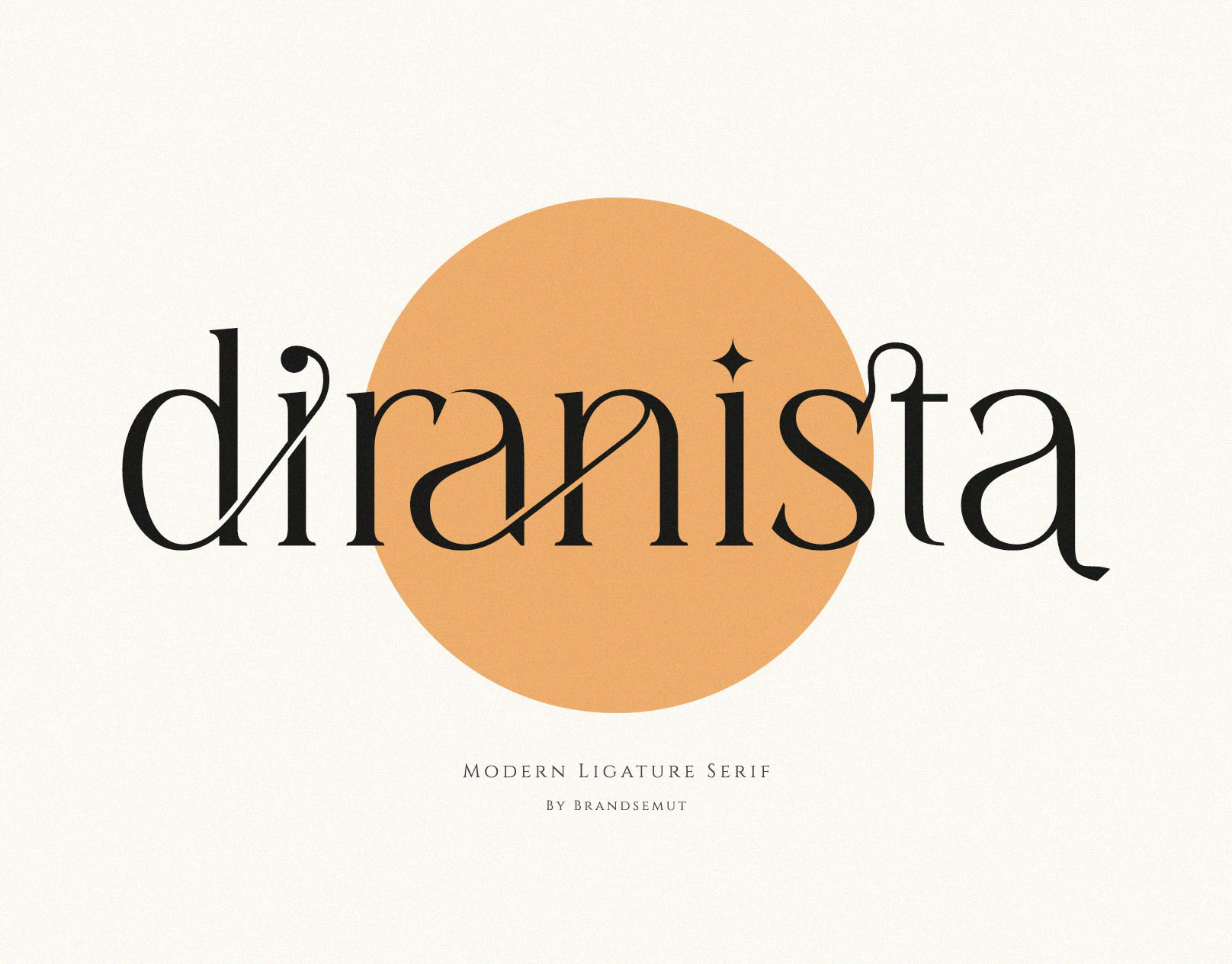 Diranista – Stylish Ligature Serif font design lettering