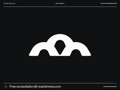Daily Logo 015 abstract black and white branding identity circular logo minimal