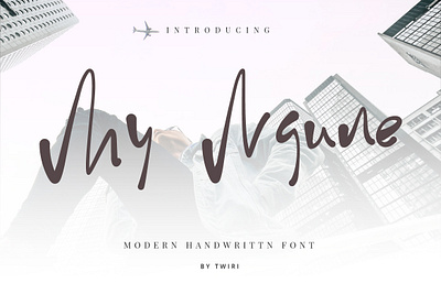 My Ngune Font Handwritten branding card design display fashion font graphic design logo luxury magazine cover minimal modern natural poster quote retro script tipografi ui vintage