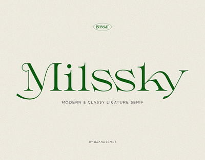 Milssky || Modern & Classy Ligature Serif font design lettering