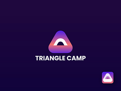 Triangle Camp Logo Design a s d f g h j k l apps icon brand identity branding camp logo camp logo design camping logo gradient logo graphic design icon logo logo design logo designer logo maker logo type modern logo design print triangle logo design trianglecamp web