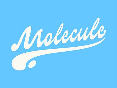 Molecule Lettering ae branding hand lettering identity lettering liquid logo logotype molecule script sticker typography water