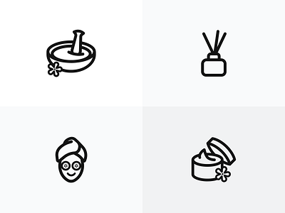 Serene Spa & Wellness Icon Set branding design icon illustration ui vector