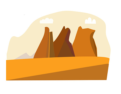 A day in the Desert adobeillustrator desertscene design dune graphic design hot humid illustration illustrator ipad landscape motion graphics mountains vectorart vectorillustrations