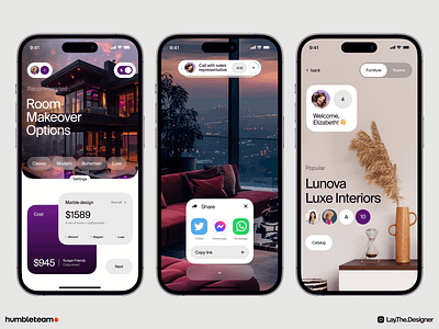 Interior Design - Mobile App Concept aesthetic blur concept creative design images inspiration interface interior ios luxury mobile app online typography ui ux