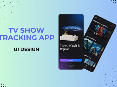 TV Show Tracking App UI design app black theme design icons illustration shows tracking tv show ui ui design ux