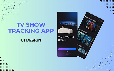 TV Show Tracking App UI design app black theme design icons illustration shows tracking tv show ui ui design ux