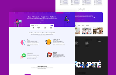 APICL | Landing Page for Pearson Language Tests creative design iamfaysal modern pte ui user experience user interface ux website