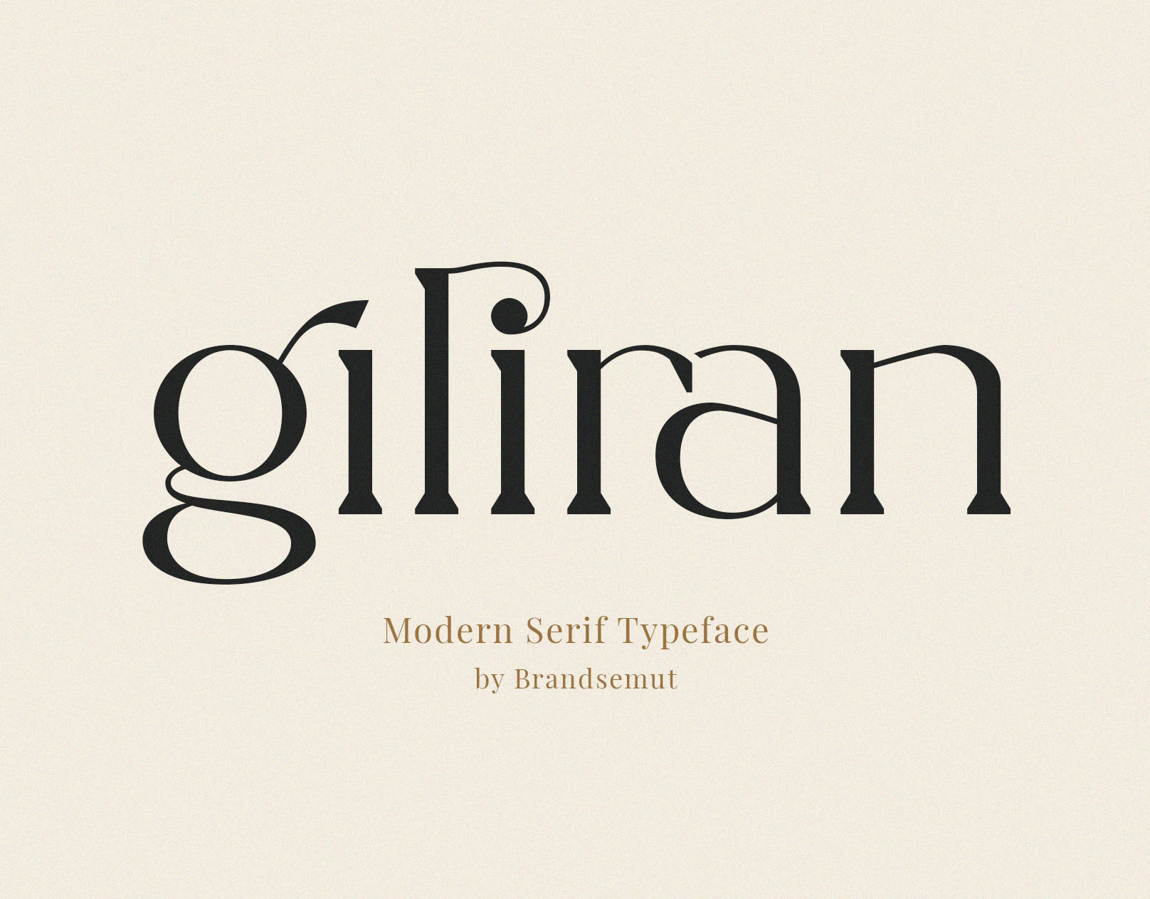 Giliran – Modern Serif lettering