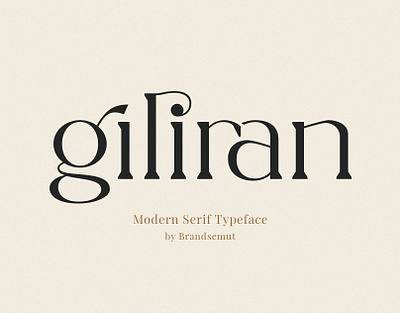 Giliran – Modern Serif lettering