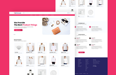 BDPrint | eCommerce Website UI cloth creative design ecommerce fashion iamfaysal modern ui user experience user interface ux website