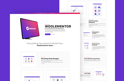 Woolementor | Landing Page Design branding creative design iamfaysal illustration modern ui ux website wordpress