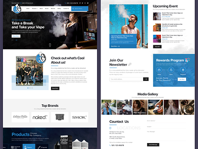 Back to Pavilion with Vape Site Design :) 2021 branding clean colorfull design e cigar ecommerce landing page shop site typography ui ux vape web