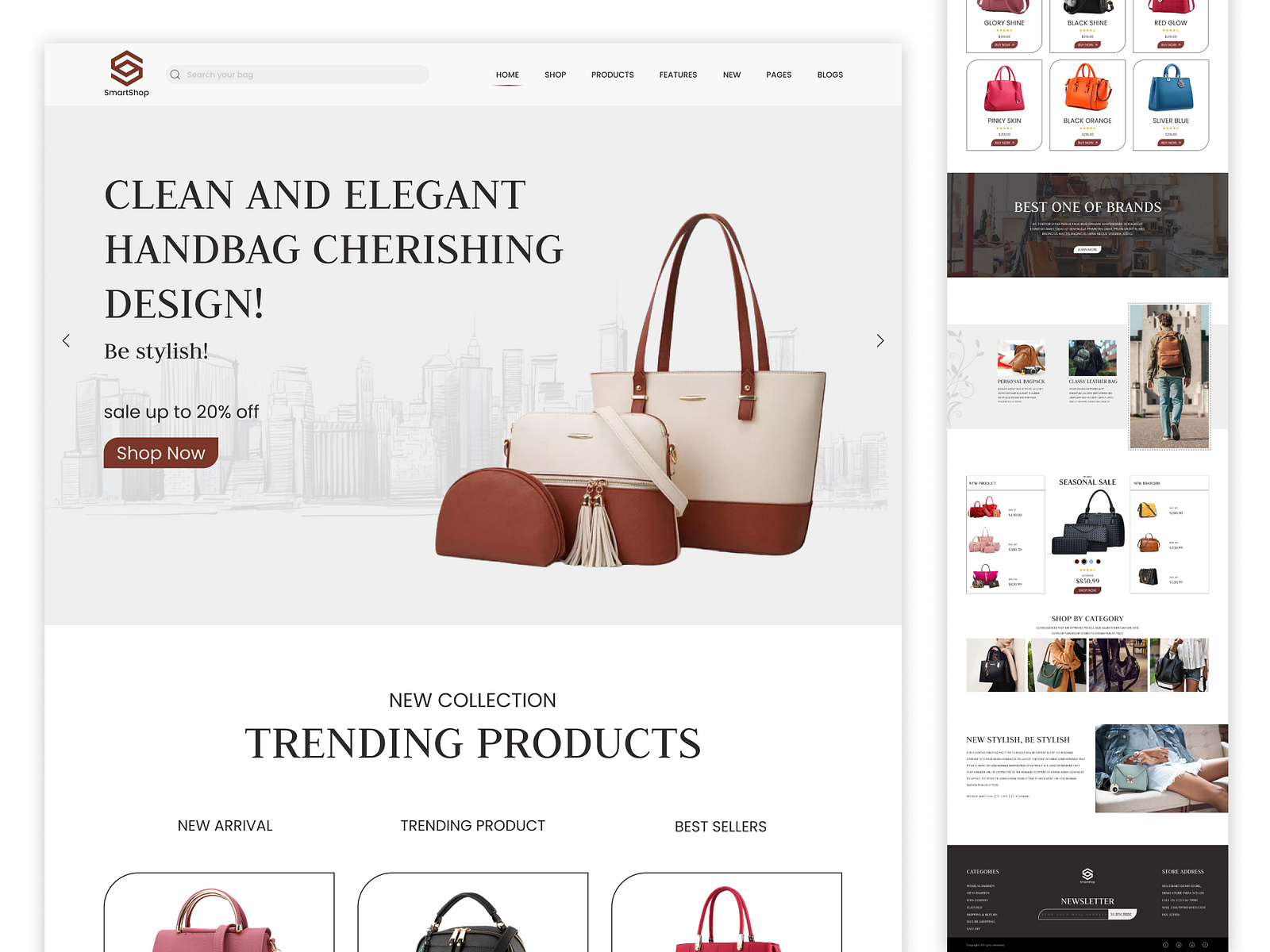 E-Commerce Bag Landing Page by Bitmate Studio on Dribbble