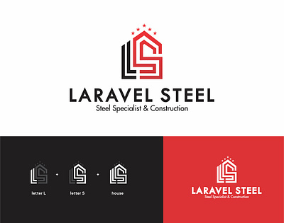 LARAVEL STEEL Logo app branding design graphic design icon illustration logo motion graphics ui