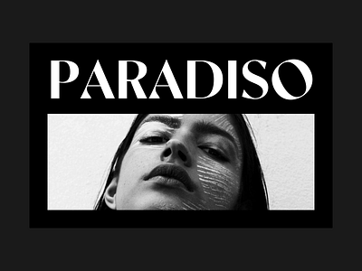 Paradiso branding concept design logo minimal typography ui card
