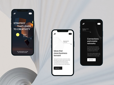 Teams Studio agency concept creative design mobile typography ui ux