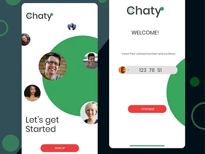 UI Design - Chaty mobile app UI branding design graphic design mobile ui uiux
