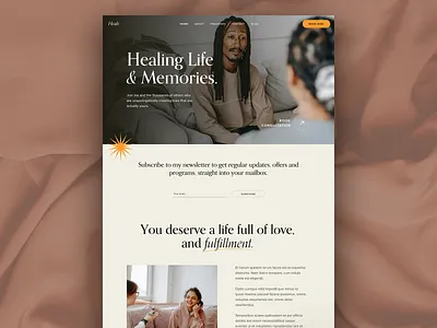 Psychologist Website Header Exploration clean counselling landing page mental health minimal modern psychologist psychology template therapist web design webflow