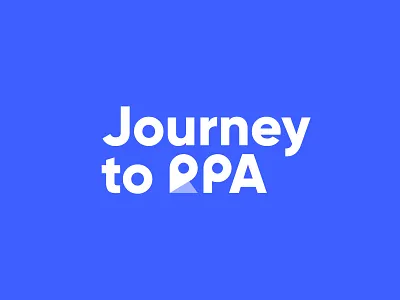 Journey to RPA application blue bold branding double tone identity location logo logotype map mark robot robotic process automation rpa software task travel