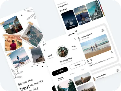 Social Media App for Travelers app app design branding graphic design illustration travel app travel mobile app designs travel social app travel social app designs travel social media designs travel social network travel social network app travel social networking traveller app design travelling social media ui ux