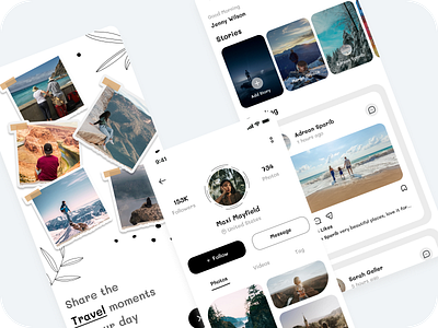 Social Media App for Travelers app app design branding graphic design illustration travel app travel mobile app designs travel social app travel social app designs travel social media designs travel social network travel social network app travel social networking traveller app design travelling social media ui ux