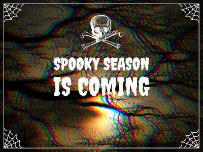 Spooky Design challenge design design challenge graphic design halloween skull spider web spooky spooky elements spooky season warm up