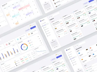 Projectly - Dashboard Concept agile clean dashboard design desktop interface jira kanban layout minimal platform project scrum sprint task trello ui ux web workspace