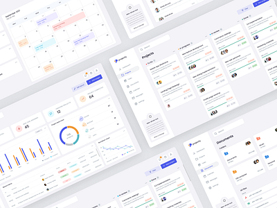 Projectly - Dashboard Concept agile clean dashboard design desktop interface jira kanban layout minimal platform project scrum sprint task trello ui ux web workspace