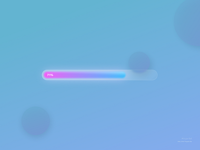 Daily UI #86: Progress Bar 3d blue blurred dailyui dailyuichallenge day 86 dribbble popular frosted glass glassmorphism gradient graphic design loading minimalist mobile design pink purple subtle ui user interface design web design