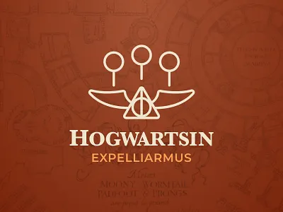 Hogwarts Logo branding expelliarmus fly flying golden snitch harry potter hogwarts identity logo magic mark quidditch rings spell spells