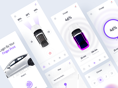 Car Remote Control App (Tesla connected app) 3d animation apps automotive car apps car dashboard car remote control apps electric car future car apps geex arts gleb interaction design mobile apps motion saad smart car tesla ui ui animation ux