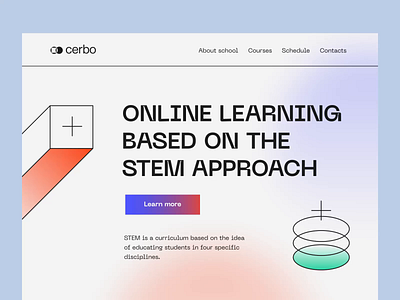 Cerbo - Web Platform for Online Education animation clean colors e learning interface landing page minimal motion online education online learning ui ui design web web design web platform
