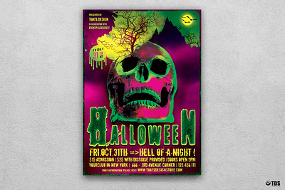 Halloween Flyer Template catalog clean design flyer minimal flyer modern flyer poster flyer simple flyer template graphic design halloween halloween flyer horror illustration indesign magazine movie poster magazine print printable template