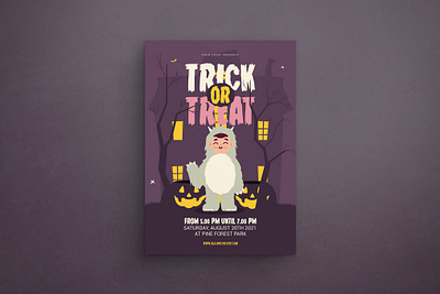 Trick or Treat catalog clean design flyer flyer minimal graphic design halloween halloween flyer halloween poster illustration indesign magazine modern print printable simple template treat trick trick or treat