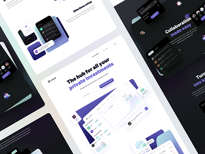 Zenvest • Landing page analytics balance banking colorful finance fintech funding gradients graph hero homepage investment investments landing page minimal startup statistics vc visual identity wallet