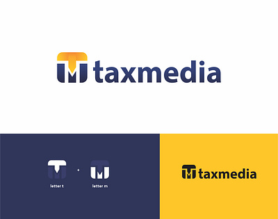 taxmedia Logo app branding company logo design graphic design icon illustration letter logo logo minimalist logo modern logo tax logo ui ux vector