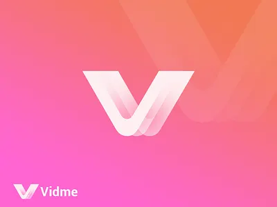 Vidme Logo Design 3d logo app icon best logo design brand design brand identit brand identity branding colourful logo gradient logo icon design identity design letter logo design logo designer modern logo software logo v icon v logo video logo visual idents v letter logo design