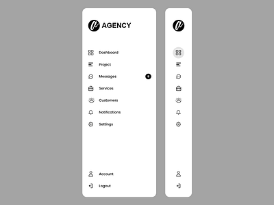 Sidebar Navigation Concept for Apps app design app ui app uiux component dark sidebar dark theme design grid system illustration menu item mobile app design nav bar navigation sidebar sidebar navigation typography ui ui kit uiuxdesign user interface