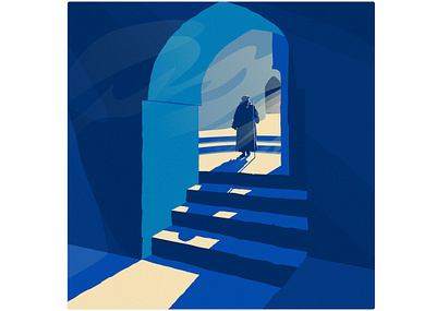 Chaouen affinity designer blue chaouen illustration minimal morocco silhouette vector